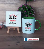 Diyaliz Teknikeri Dekoratif Taş, Kupa Bardak Kırmızı Hediye Diyaliz Teknikerine Hediye (Model 13)
