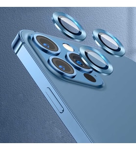 Apple iPhone 13 Pro Max ​​​​Kamera Lens Koruyucu Lüx Cam Koruma (Mavi)