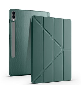 Samsung Galaxy Tab S9 Fe Plus X610 12.4 İnç Katlanabilir Kalemlikli Standlı Akıllı Kılıf (Haki)