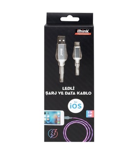 İTHİNK KABLO IŞIKLI LİGHTNİNG K80A (Beyaz)