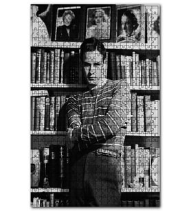 Cakapuzzle Marlon Brando Kitaplık Önünde Puzzle Yapboz MDF (Ahşap) (500 Parça)
