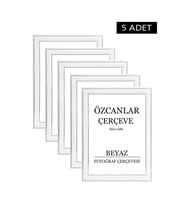 Boş Çerçeve Resim Çerçevesi Düğün Çerçevesi Çerçeve Gold Çerçeve Siyah Çerçeve Beyaz Çerçeve 5 adet (Beyaz)