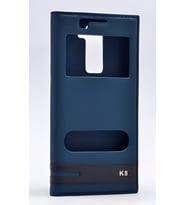LG K8 Kılıf Elite Kapaklı Kılıf (Lacivert)
