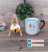 Patoloji Teknikeri Kupa Bardak Beyaz ve Fotoğraflı Ahşap Anahtarlık Hediye (Model 10)