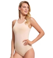 Elite Life SB-03-878 Kadın Dikişsiz Kalın Askılı Kancalı Slip Body (Ten)