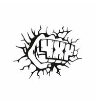 4x4 Araba Sticker siyah 20X15 CM (Siyah)