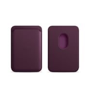 Sneezy İphone 15-15 Plus-15 Pro-15 Pro max Uyumlu Birinci Sınıf Magsafe Cüzdan Magsafe Deri Kartlık (Mor)