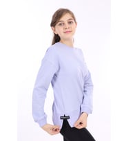 Toontoy Kız Çocuk Baskılı Sweatshirt (Mavi)