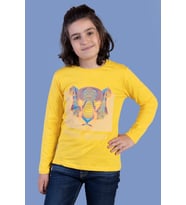 Toontoy Erkek Çocuk Kabartma Baskılı Tişört (Hardal)