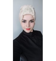 Kadın Şal Desen Bone (Bej)