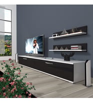 Decoraktiv Eko 4 Slm Std Tv Ünitesi Tv Sehpası (Beyaz-Siyah)