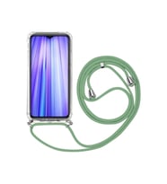 Apple iPhone 12 PRO MAX Kılıf Boyun Omuz Askılı iPli Anti Şok Köşe Korumalı Şeffaf Silikon (Çimen Yeşili)
