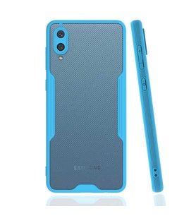 Galaxy A02 Kılıf Zore Parfe Kenarları Pastel Renk Silikon Kılıf (Mavi)