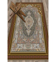 EVDEYA Dijital Baskılı Yıkanabilir Klasik Namazlık Seccade 70x130, SECCADE-32-BEYAZ, (Kahverengi)