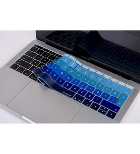 Laptop MacBook Pro Klavye Koruyucu 13inc A1708 12inc A1534 Türkçe Baskı Ombre (Lacivert-Mavi)