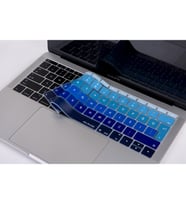 Laptop MacBook Pro Klavye Koruyucu 13inc A1708 12inc A1534 Türkçe Baskı Ombre (Lacivert-Mavi)