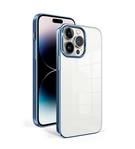 Apple iPhone 14 Pro Kılıf Zore Sun Kenarları Renkli Şık Tasarım Kılıf (Açık Mavi)