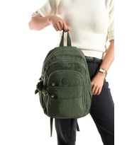 Kadın Sırt Çantası Çok Cepli 30*25 Cm Hafif Klinkır Kumaş Spor Seyahat Çantası Su İtici Kumaş (Yeşil)