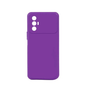 Kvy Tecno Spark 8 Pro Biye Silikon Kılıf (Mor)