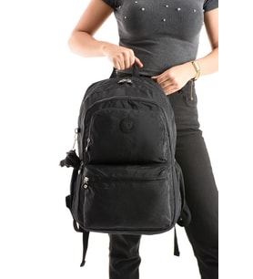 Unisex Sırt Çantası Gülük Kullanıma Uygun Büyük Boy Seyahat Çantası 43*30 Cm Okul Çantası Su İtici (Siyah)