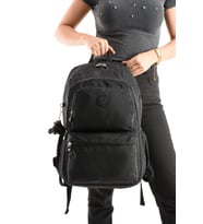 Unisex Sırt Çantası Gülük Kullanıma Uygun Büyük Boy Seyahat Çantası 43*30 Cm Okul Çantası Su İtici (Siyah)