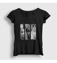 Presmono Kadın Sarı Three XXXTentacion T-Shirt 49349tt (Siyah)