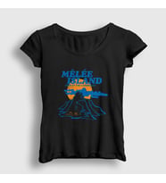Presmono Kadın Beyaz Melee Guybrush Threepwoo Monkey Island T-Shirt 492191tt (Siyah)