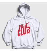Presmono Unisex Gri Logo Film Dövüş Kulübü Fight Club Kapüşonlu Sweatshirt 244377tt (Beyaz)
