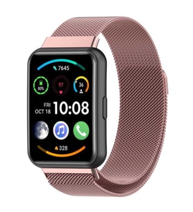 Huawei Watch Fit 2 Kordon Milano Loop Metal Kordon (Pembe)