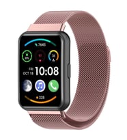 Huawei Watch Fit 2 Kordon Milano Loop Metal Kordon (Pembe)