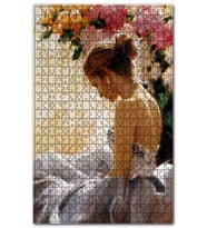 Cakapuzzle Richard S Johnson Çiçekler Topuz Saç Puzzle Yapboz MDF (Ahşap) (500 Parça)