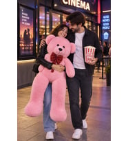 Pandamkee 140 Cm Sevgiliye Özel Hediyelik Ayı (Pembe)