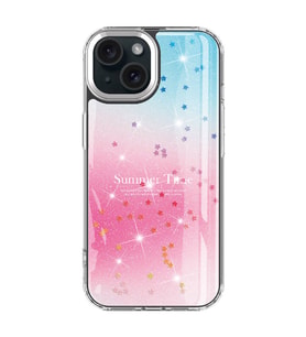 Vendas iPhone 14 Kılıf Simli Desenli Parlak Zore Task Kapak (Pembe)