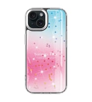 Vendas iPhone 14 Kılıf Simli Desenli Parlak Zore Task Kapak (Pembe)