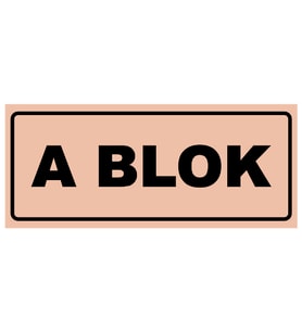 A BLOK YAZILI YÖNLENDİRME LEVHASI (Bakır)