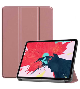 Apple iPad Pro 12.9 2020 Smart Cover Standlı 1-1 Tablet Kılıf (Rose)