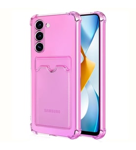 Microsonic Samsung Galaxy S23 Card Slot Shock Kılıf Siyah (Pembe)