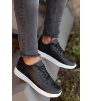 Muggo MGPOGBA Unisex Sneaker Günlük Yürüyüş Spor Ayakkabı (Siyah - Beyaz)