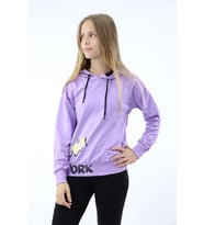 Toontoy Kız Çocuk Baskılı Sweatshirt (Lila)