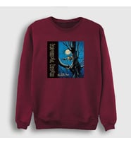 Presmono Unisex Beyaz Fear Of The Dark Iron Maiden Sweatshirt 85992tt (Bordo)