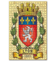 Cakapuzzle Lyon Logosu Afişi Görseli Puzzle Yapboz MDF (Ahşap) (1000 Parça)