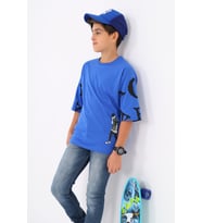 Erkek Çocuk Kol Yazı Baskılı T-Shirt 9-14 Yaş Lx7067 ANGELOS GIRLS (Beyaz)