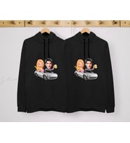 BK Gift Kişiye Özel Sevgililer Karikatürlü İkili Siyah Sweatshirt Seti, Sevgililer Hediye, Çift Hediyesi, Yıl Dönümü Hediyesi, Kişiye Özel Sweatshirt-1 (Model 4)