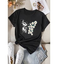 Pamuklu Tasarım Tshirt (Siyah)