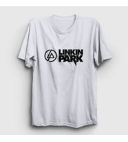 Presmono Unisex Sarı Logo V2 Linkin Park T-Shirt 98019tt (Beyaz)