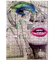 Cakapuzzle Gazetede Kadın Figürü Görseli Puzzle Yapboz MDF (Ahşap) (255 Parça)