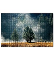 Cakapuzzle Sarı Çayırlar, Sık Orman ve Sisler Puzzle Yapboz MDF (Ahşap) (500 Parça)