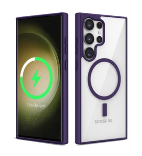 Galaxy S23 Ultra Kılıf Magsafe Wireless Şarj Özellikli Silikon Zore Ege Kılıf (Mor)