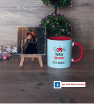 İngilizce Öğretmeni Fotoğraflı Dekoratif Taş, Kupa Bardak Beyaz Hediye Öğretmenler Günü Hediyesi (Model 2)