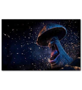 Cakapuzzle Enfekte Tek Mantar Görseli Puzzle Yapboz MDF (Ahşap) (255 Parça)